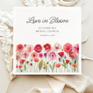 Love In Bloom Wildflower Bridal Shower Napkin