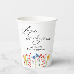Love in Bloom Wildflower Bridal Shower Paper Cups