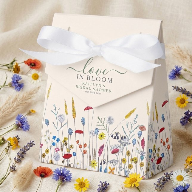 Love in Bloom Wildflower Meadow Bridal Shower Favour Box (Creator Uploaded)