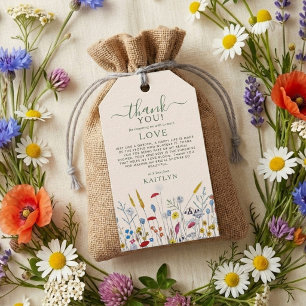 Love in Bloom Wildflower Meadow Bridal Shower Gift Tags