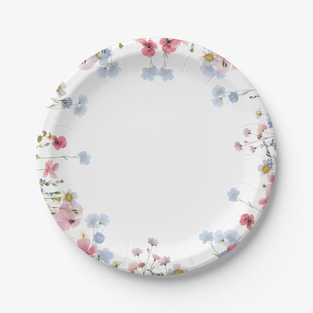 Love in Bloom Wildflower Plates (Front)