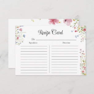 Love in Bloom Wildflower Recipe Cards