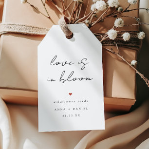 Love in Bloom Wildflower Seeds Bridal Shower Favou Gift Tags