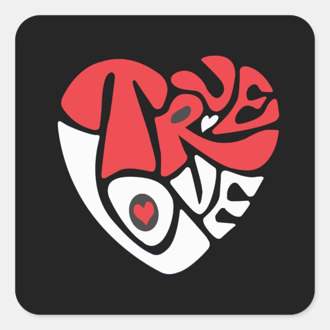  “Love in Bold Strokes” T-Shirt Square Sticker (Front)