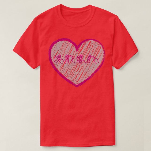 Love in BSL British Sign Language 1 T-Shirt (Design Front)
