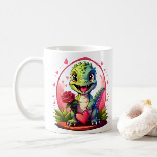 Love in Dragon Style Cute Valentine Dragon Coffee Mug