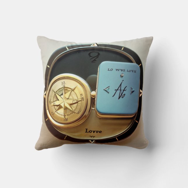Love in Elegant Script | Two Photo  Cushion (Back)
