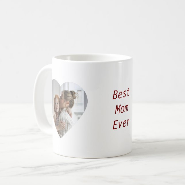 Love in Every Sip – Heart Photos Mug for Mum (Front Left)