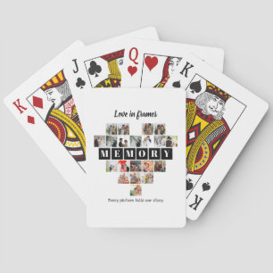 Love in Frames Heart 20 Photo Collage Romantic Playing Cards