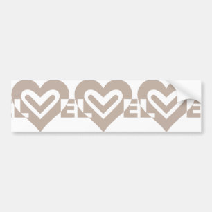 Love in Grey Bumper Sticker