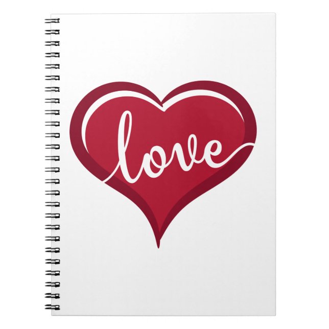 love in heart valentines notebook (Front)