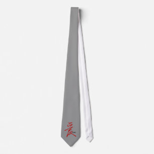 Love in Kanji Tie