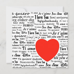 Love in many languages card