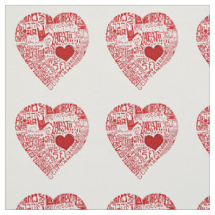 Love In Many Languages Fabric
