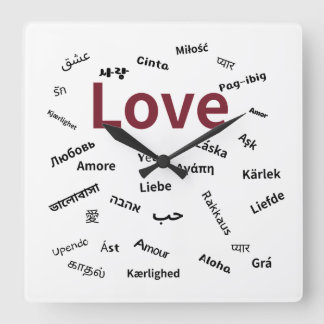 Love in Many Languages – Multilingual Wall Clock