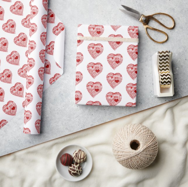 Love In Many Languages Wrapping Paper (Crafts)