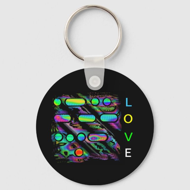 LOVE in Morse Code Key Chain (Front)