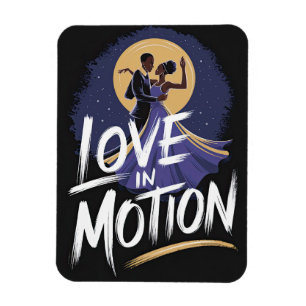 Love in Motion – Romantic African Dance Art Magnet