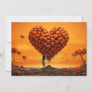 Love in orange: Write your letter - Valentine Card