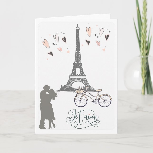 Love In Paris , I love You Card  (Front)