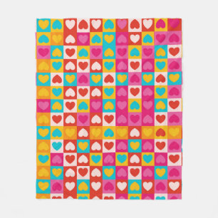 Love in Patterns Fleece Blanket