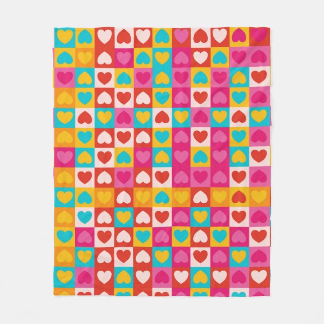 Love in Patterns Fleece Blanket (Front)