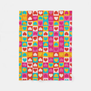 Love in Patterns Fleece Blanket