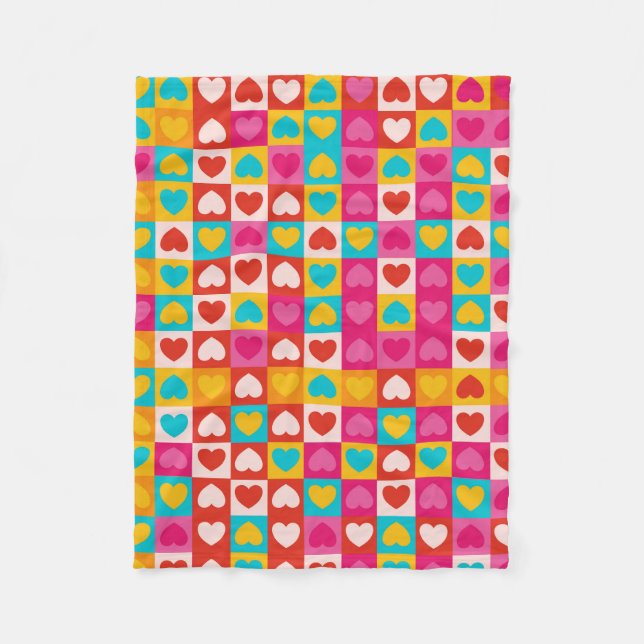 Love in Patterns Fleece Blanket (Front)