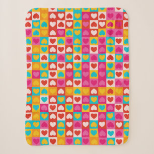 Love in Patterns Sherpa Blanket