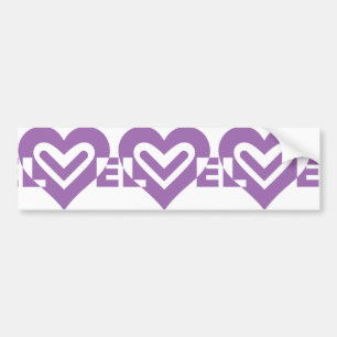 Love in Purple Bumper Sticker