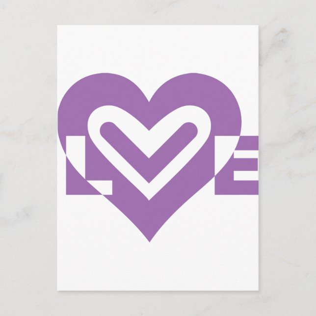 Love in Purple Postcard (Front)