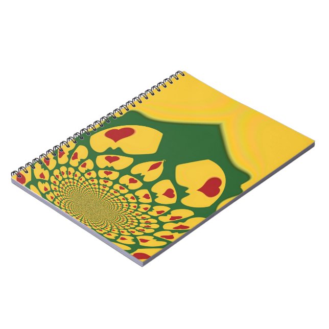 Love in Rasta Colours: Reggae Hearts Notebook (Left Side)