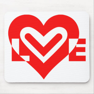 Love in Red Mouse Pad