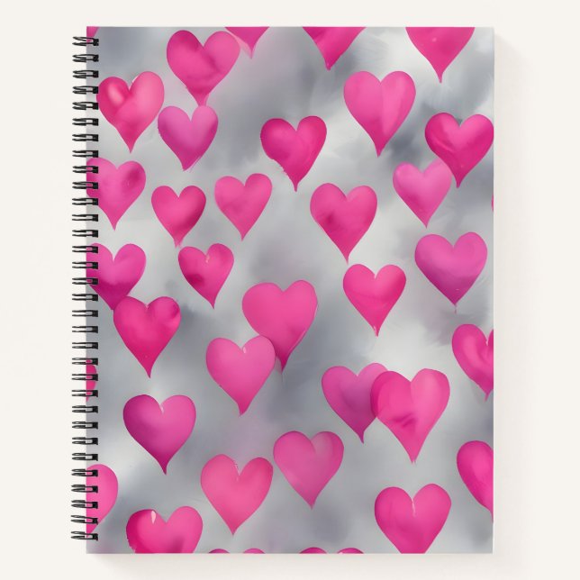 Love in rose and silver notebook (Front)