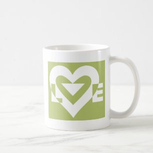 Love in Sage Green Coffee Mug