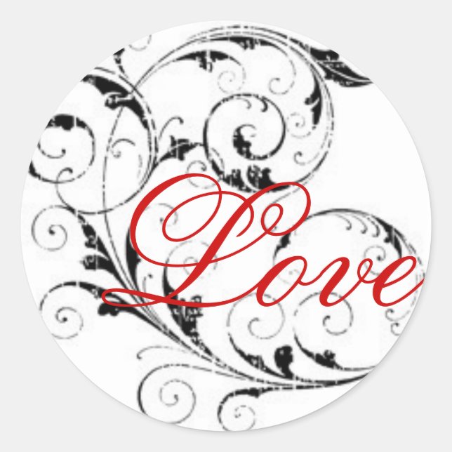 Love in Scroll Sticker (Front)