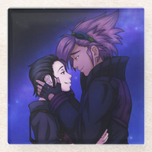 Love in Space Glass Coaster