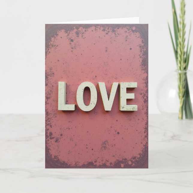 Love In Stone Aged Card (Front)