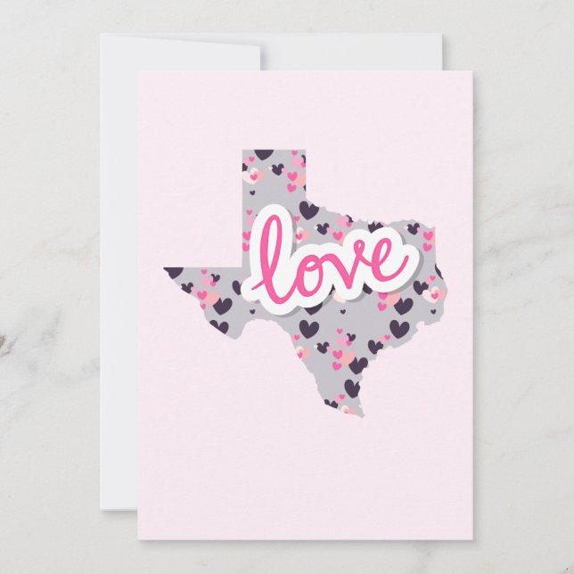 Love in Texas - Valentine's Day Holiday Card (Front)