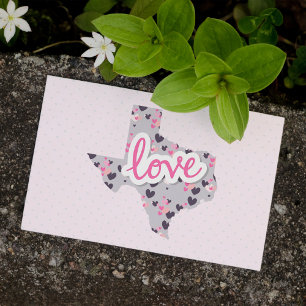 Love in Texas - Valentine's Day Holiday Postcard