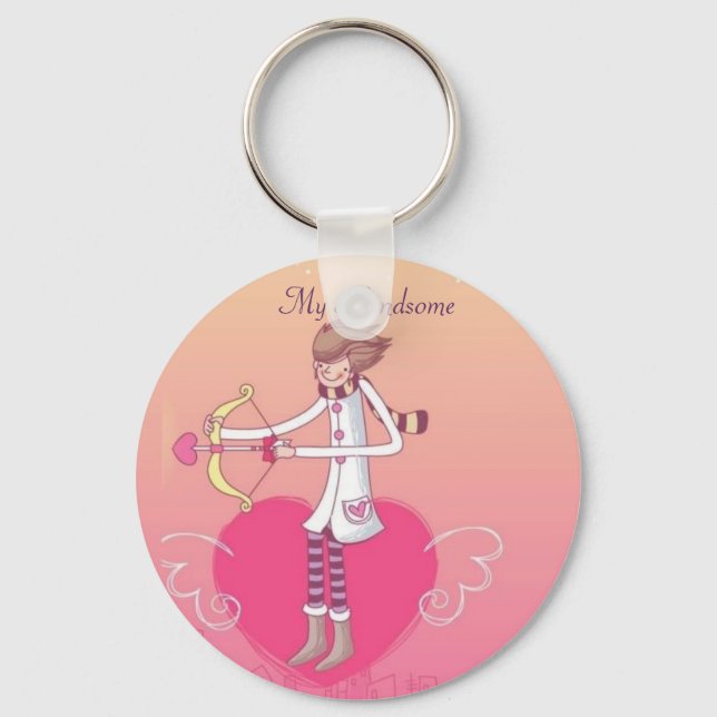 Love in the Air - My Handsome (Guy Keychain) Key Ring (Front)