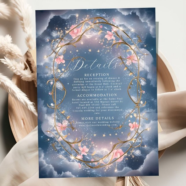 Love in the Air Sparkly Floral Wedding Enclosure Card (Creator Uploaded)