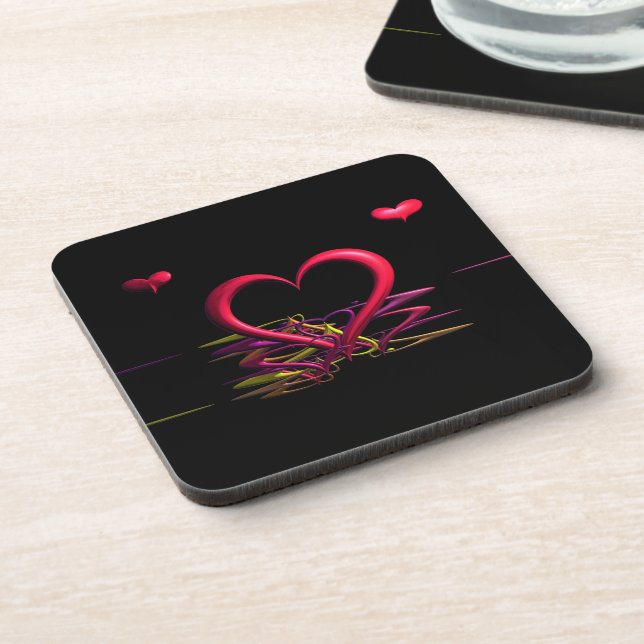 Love in the Darkness Plastic Coaster (Left Side)