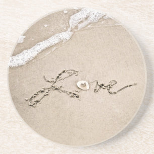 Love in the Sand Beach Coasters