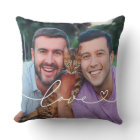 Love in White Script with Heart Custom Photo