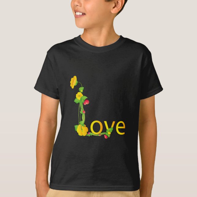 Love in Yellow Flowers T-Shirt (Front)
