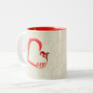Love in your heart Two-Tone coffee mug