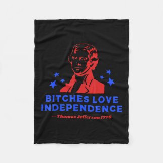 Love Independence Funny Founding Fathers  Fleece Blanket