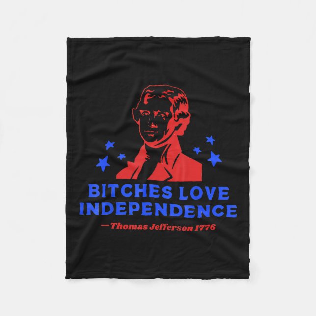 Love Independence Funny Founding Fathers  Fleece Blanket (Front)