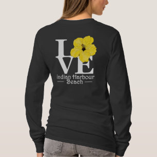 LOVE Indian Harbour Beach Yellow Hibiscus T-Shirt